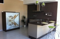 cocina crema y marron